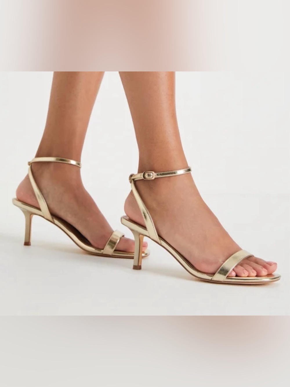 Lulus Ensley Gold Kitten Heels – Size 5.5